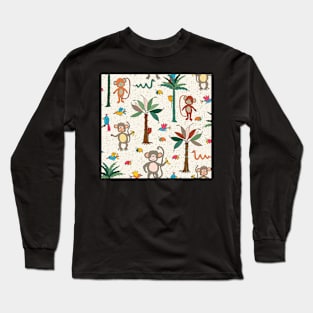 monkeying around in the tropical jungle Long Sleeve T-Shirt